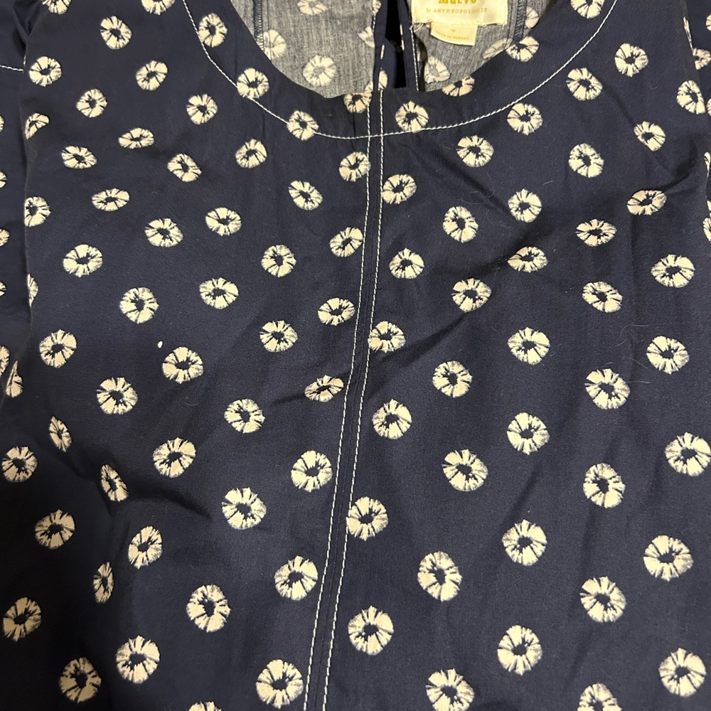 Anthropology MAEVE SHORT-SLEEVE CREW-NECK SWING MINI DRESS - Picture 2 of 7